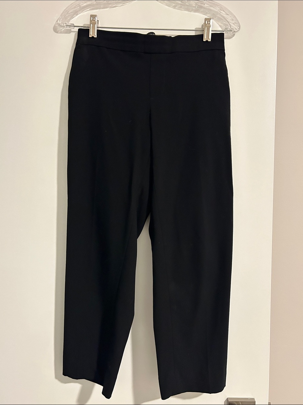 Black Straight-Leg Dress Pants